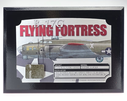 WWII B-17 Flying Fortress "Princess Pat" Relic Plaque - Full Color 5"x7"