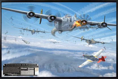 Pathfinder to Ploesti - B-24 Liberator Canvas with B-24 Relic