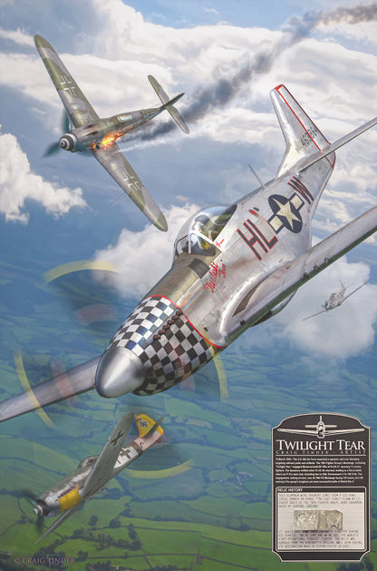 Twilight Tear - P-51D Mustang Canvas with P-51D Relic