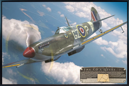 The CO's Query - Spitfire Mk IX Canvas with Spitfire Relic