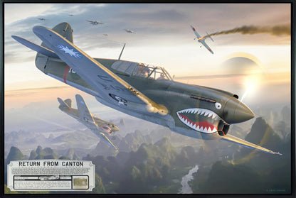 Return from Canton - P-40E Warhawk Canvas with P-40E Relic