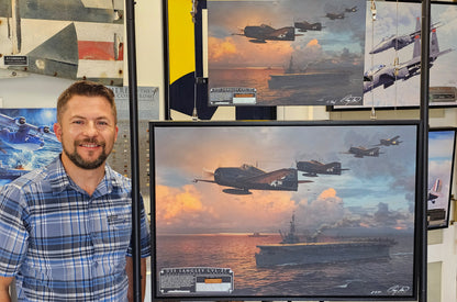 USS Langley CVL-27 Canvas with USS Langley Relic