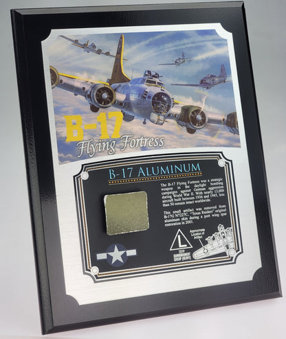 WWII B-17 Flying Fortress Relic Plaque - Full Color 8"x10"-Historical Display Plaques-Aces In Action: The Workshop of Artist Craig Tinder