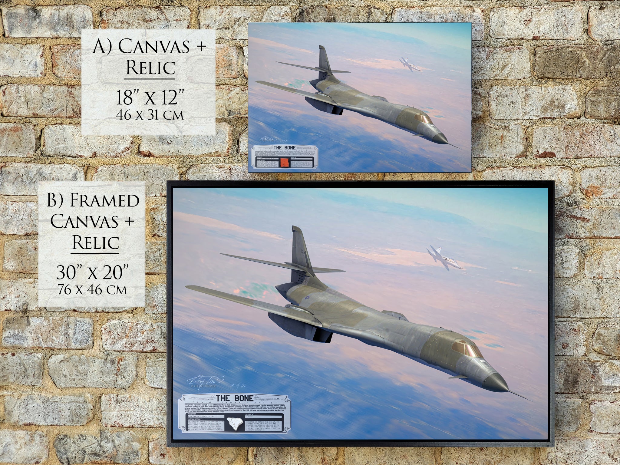 The Bone - B-1A Lancer Aviation Art-Art Print-Aces In Action: The Workshop of Artist Craig Tinder