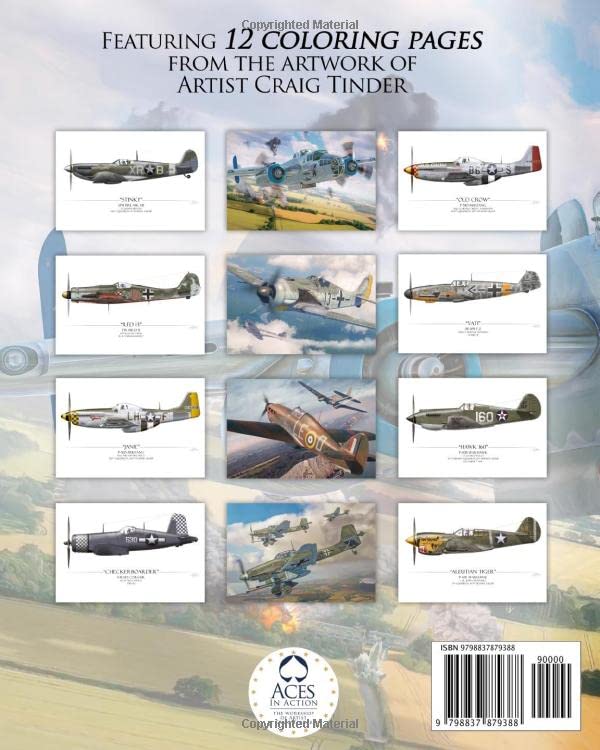 Warbirds Coloring Book - Volume III: The Fine Art Aviation Collection-Gifts & Apparel-Aces In Action: The Workshop of Artist Craig Tinder