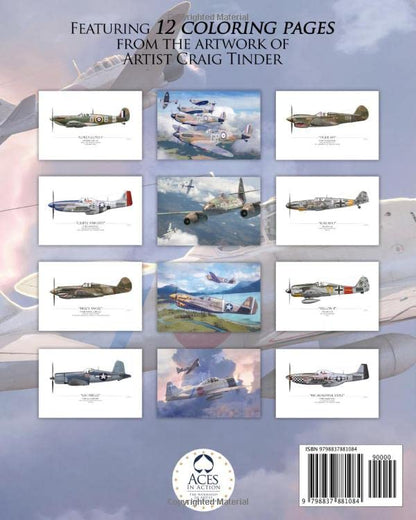 Warbirds Coloring Book - Volume IV: The Fine Art Aviation Collection-Gifts & Apparel-Aces In Action: The Workshop of Artist Craig Tinder