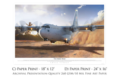 The Herky Bird - C-130 Hercules Aviation Art-Art Print-Aces In Action: The Workshop of Artist Craig Tinder