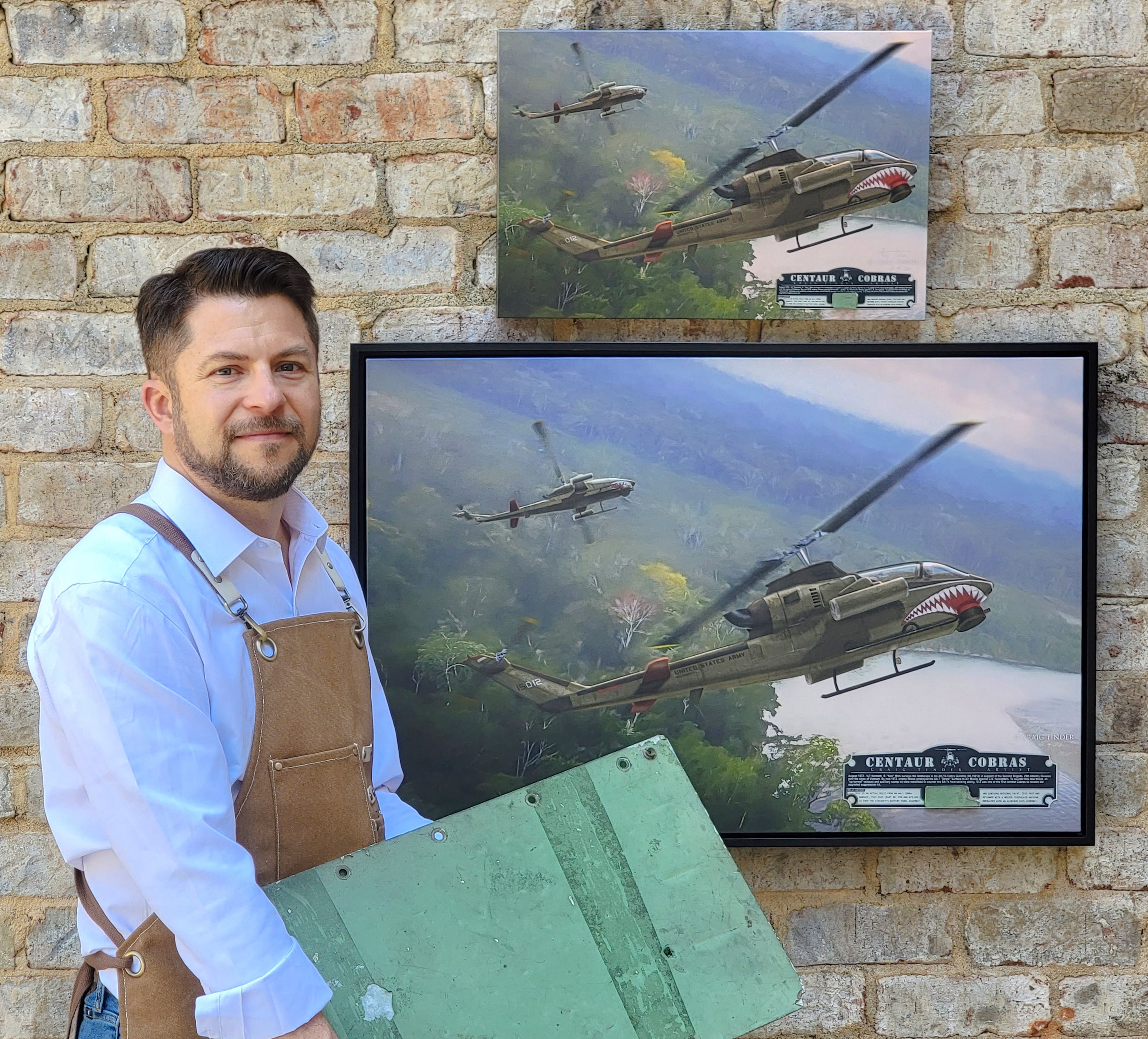 Centaur Cobras - Cobra Helicopter Aviation Art-Art Print-Aces In Action: The Workshop of Artist Craig Tinder