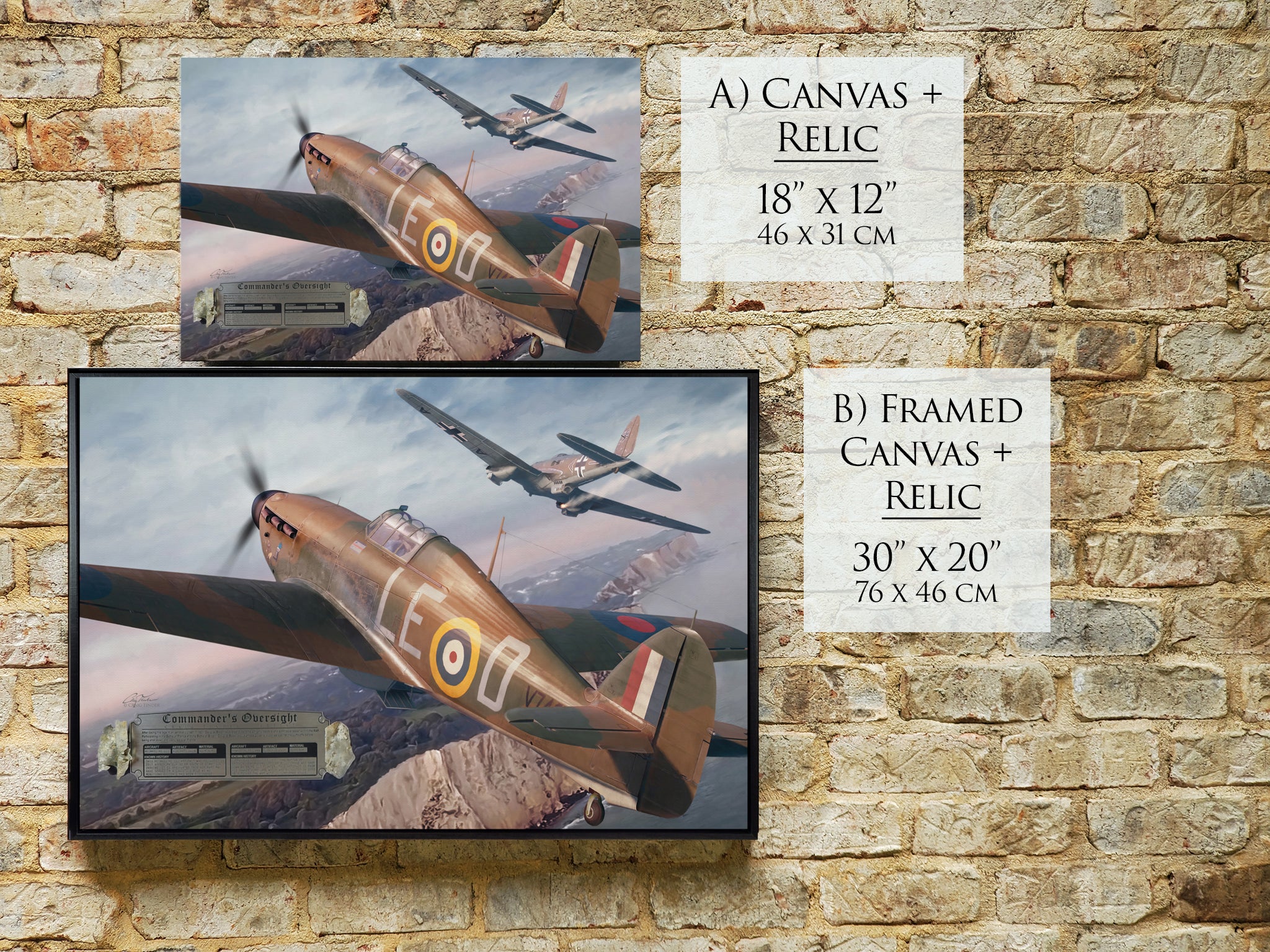 Commander's Oversight - Hurricane Aviation Art-Art Print-Aces In Action: The Workshop of Artist Craig Tinder