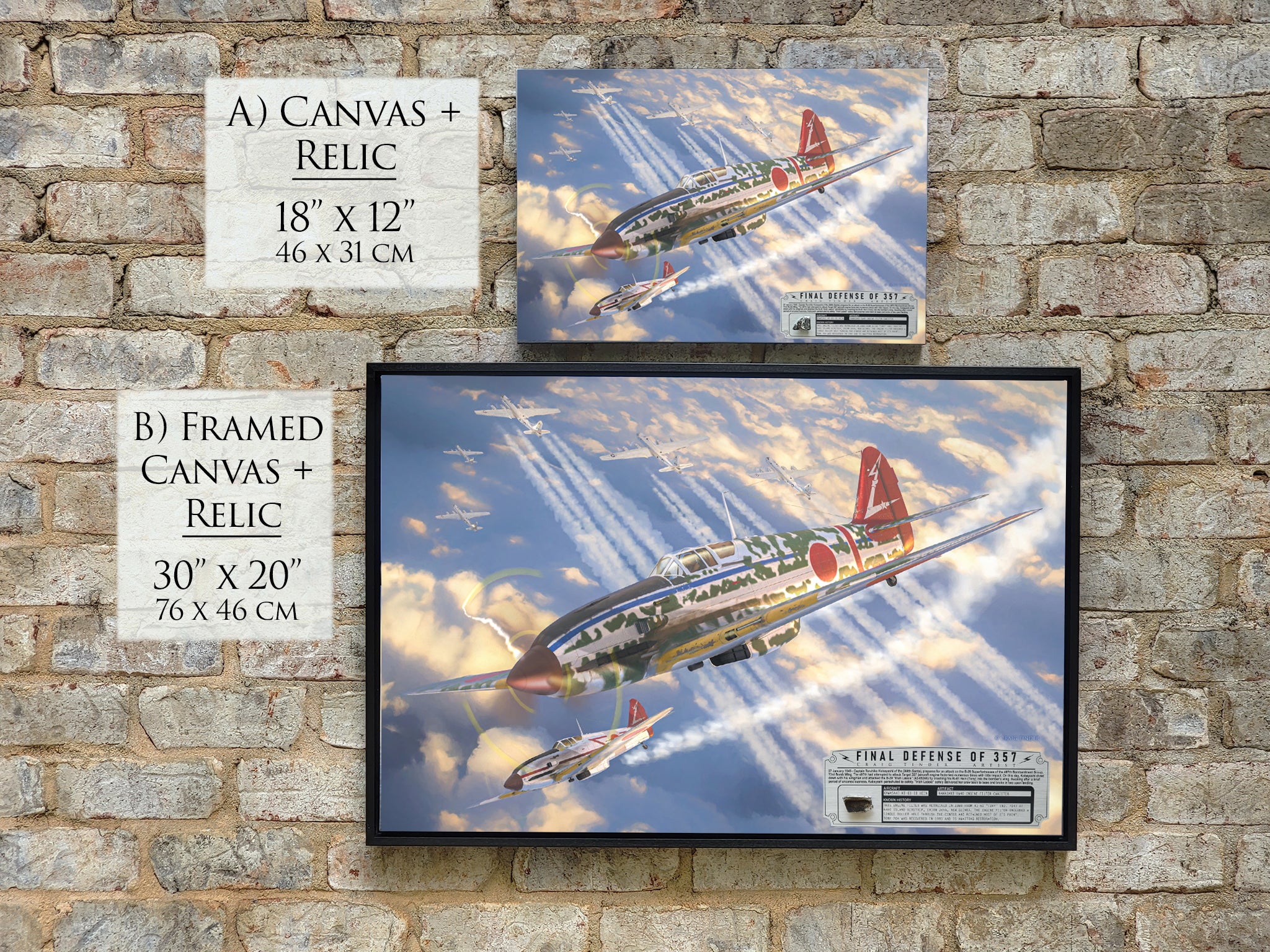 Final Defense of 357 - Ki-61 Hein 'Tony' Aviation Art-Art Print-Aces In Action: The Workshop of Artist Craig Tinder