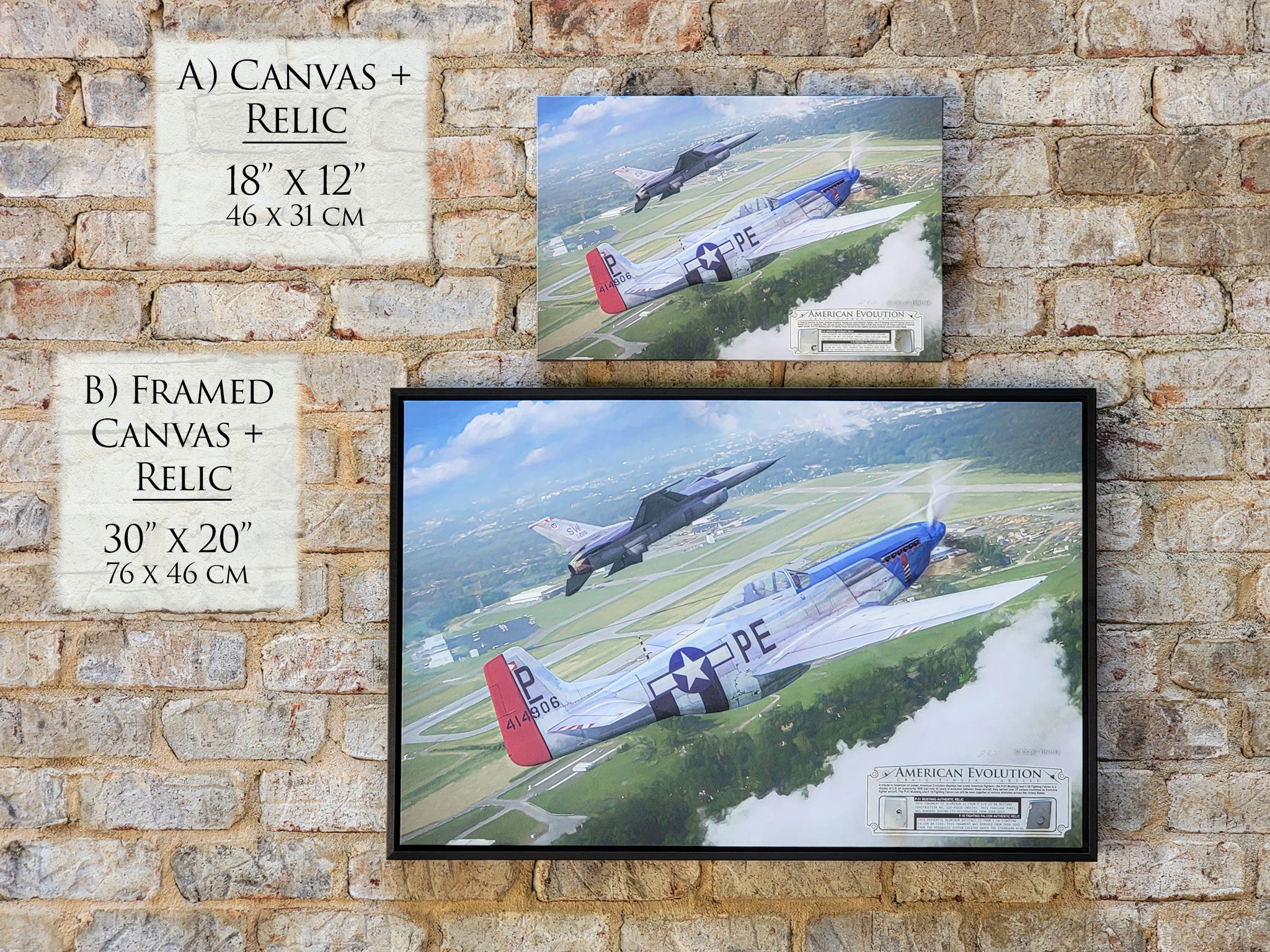 American Evolution - P-51 & F-16 Aviation Art-Art Print-Aces In Action: The Workshop of Artist Craig Tinder